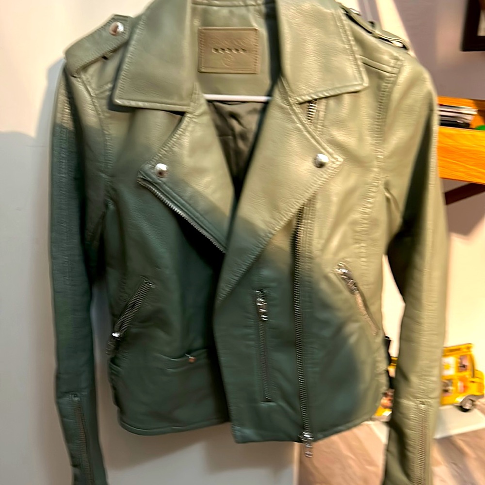 Sage leather jacket blank nyc